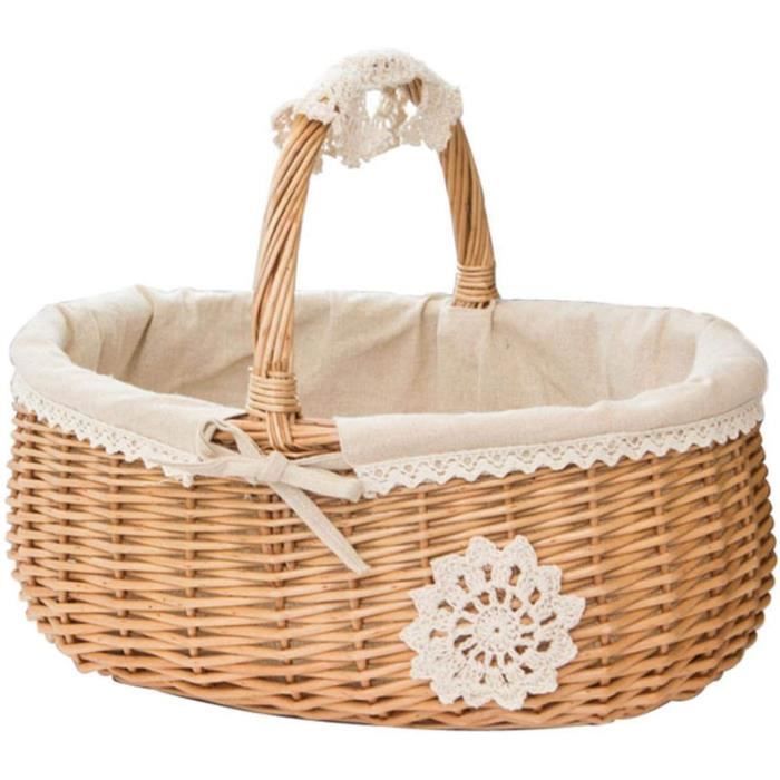 Panier En Osier De Pique-nique Photo stock - Image du portez, bois