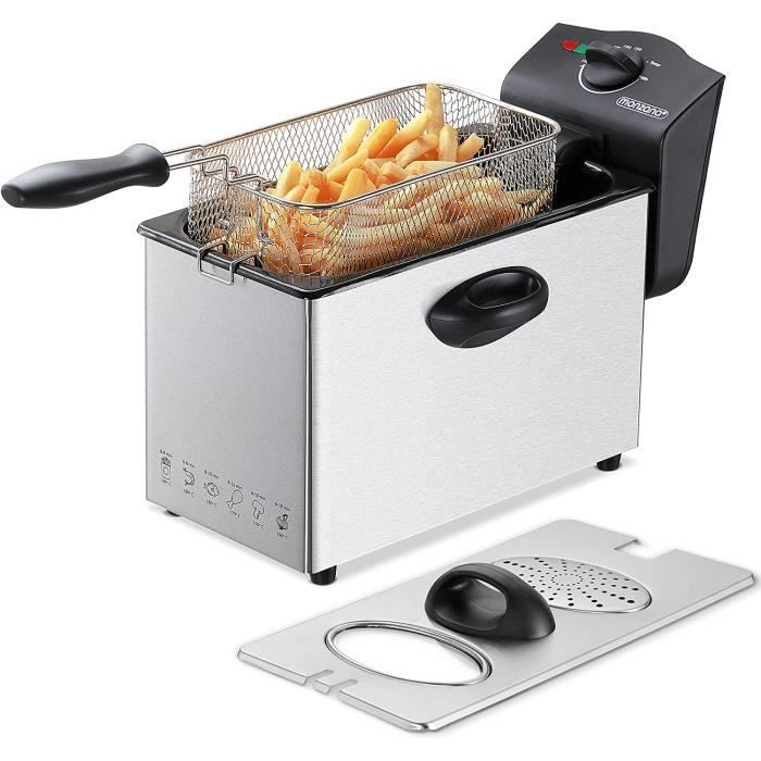 Silvercrest Friteuse Avec Zone Froide En Acier Inoxydable SEF 2100 A1 2100w 34 Litres
