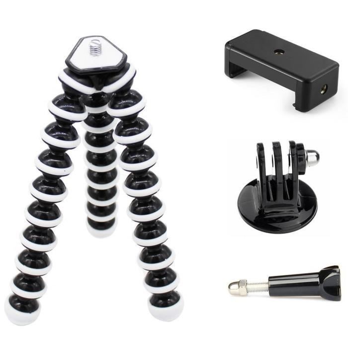 Mini trépied flexible Gorillapod pour appareil photo, GoPro et téléphone - Ensemble L1 - Noir