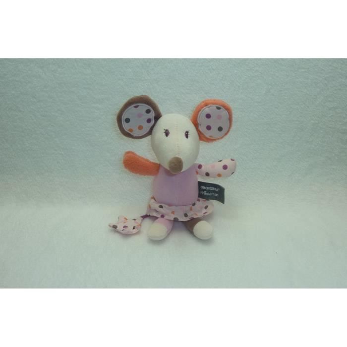 Doudou Souris Peluche 22 Cm Tbe Orchestra Premaman Cdiscount Puericulture Eveil Bebe