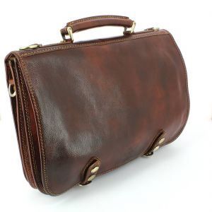 Besace en cuir Natalizia - Pinochio - Marron clair - Bandoulière - Homme