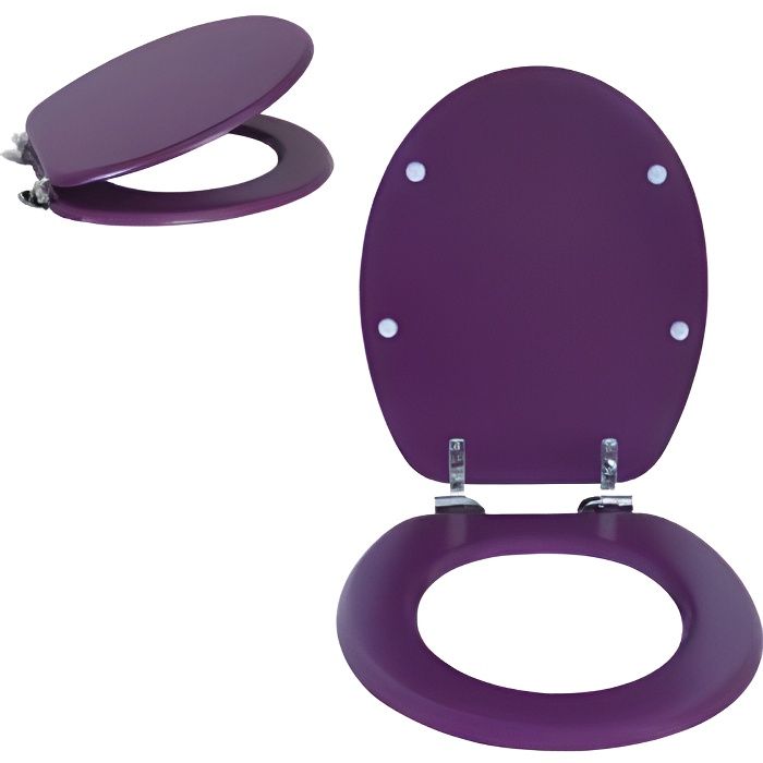 Abattant Wc MSV MDF Violet Universel Entraxe de fixation universelle Cdiscount Bricolage