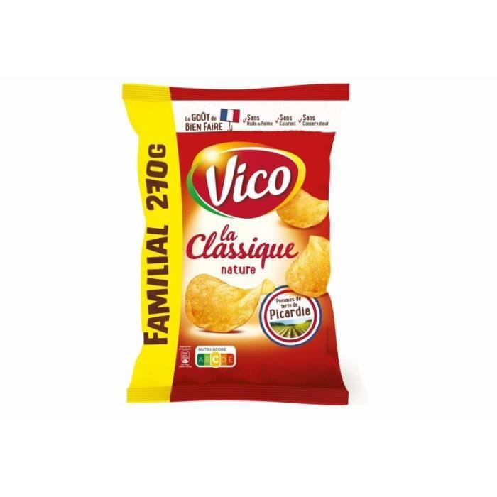 VICO - Chips Classiques Natures 270G - Lot De 4