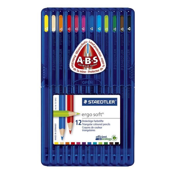 STAEDTLER 12 Crayons de Couleur Triangulaires
