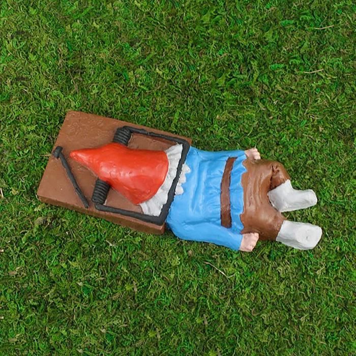 Nain De Jardin Moto - Statue Décorative En Résine 13x12x6 Cm - Imperméable, Résistant Aux UV - Pour Jardin, Balcon, Cadeau Humour