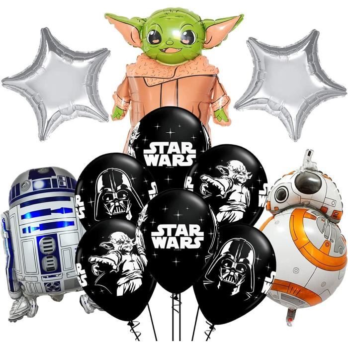 Décoration Anniversaire Star Wars 7 Ans - Ballons Latex Et Aluminium, Bannière, Décoration Gâteau - Kit 29 Pièces - 7