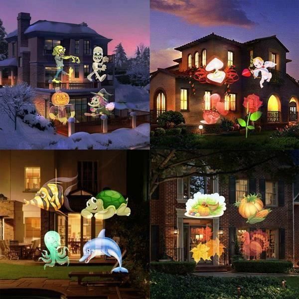 Projecteur laser exterieur noel 8W étanche 16 Modes EU PRISE