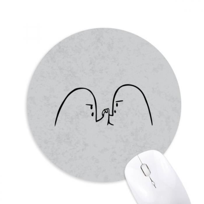 Chat Noir Mignon Poignet Lutte Smiley Jeu De Caoutchouc Antidérapant Bureau Cycle Tapis De Souris Souris Don