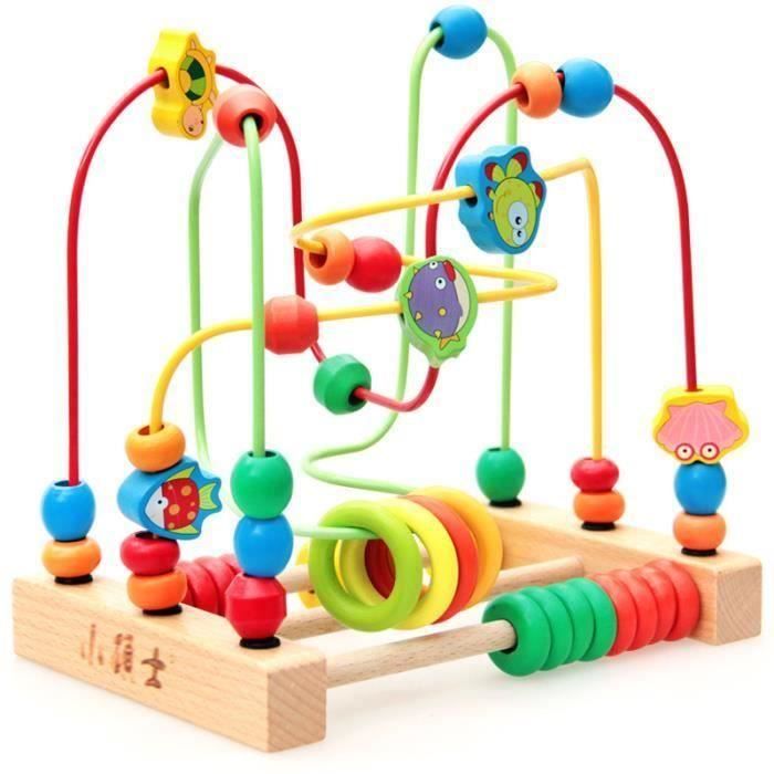 Circuits De Motricite Cube Activite Pour Bebe Vie Marine Jouet Perle Cube En Bois Enfant Perle Labyrinthe Pour Enfants 3 Ans Et Plus Cdiscount Jeux Jouets