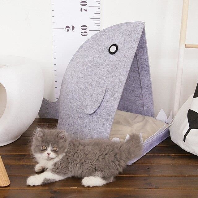 Niche Requin Pour Chats De L Interieur Niche En Tissu Feutre De Haute Qualite Lit Pliable Pour Chien Grotte Sac Sn7712 Achat Vente Niche Niche Requin Pour Chats D Cdiscount