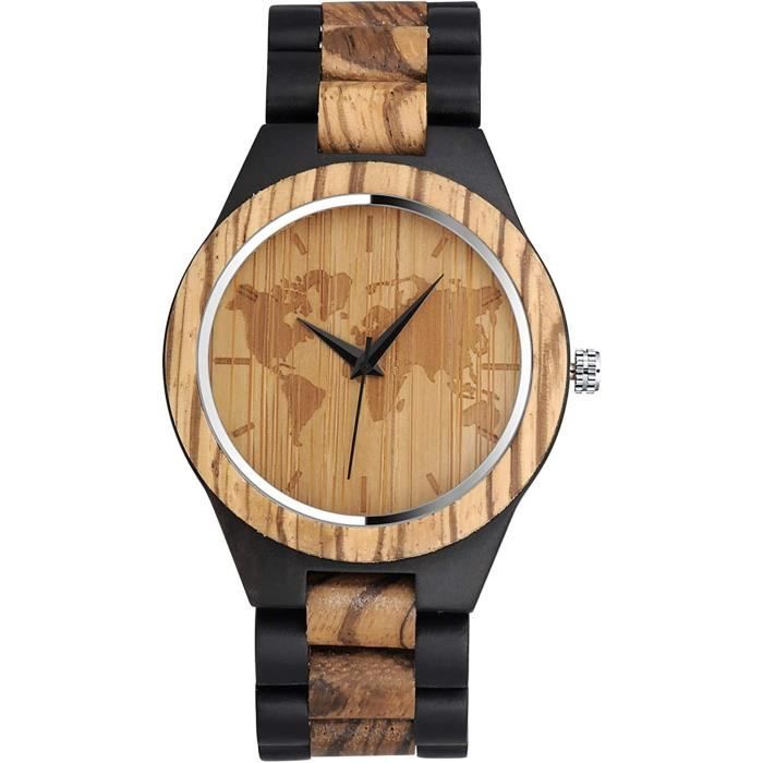 Montre femme carte du monde clearance