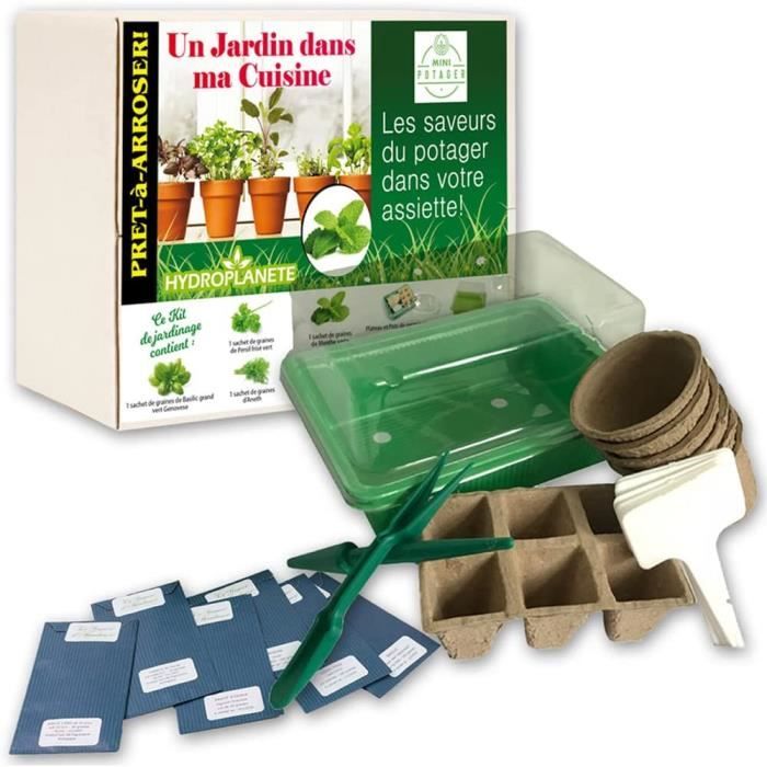 ANTEVIA - Kit De Culture D'herbes Aromatiques| Jardin Potager Prêt