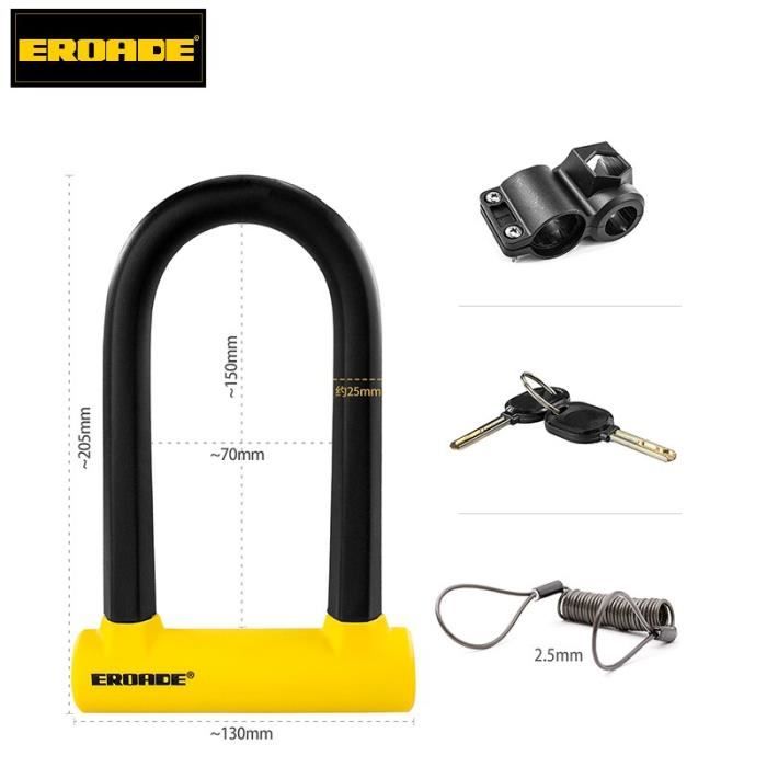 Serrure En U Antivol 16mm Pour Vélo électrique, Scooter, Moto - Neuf