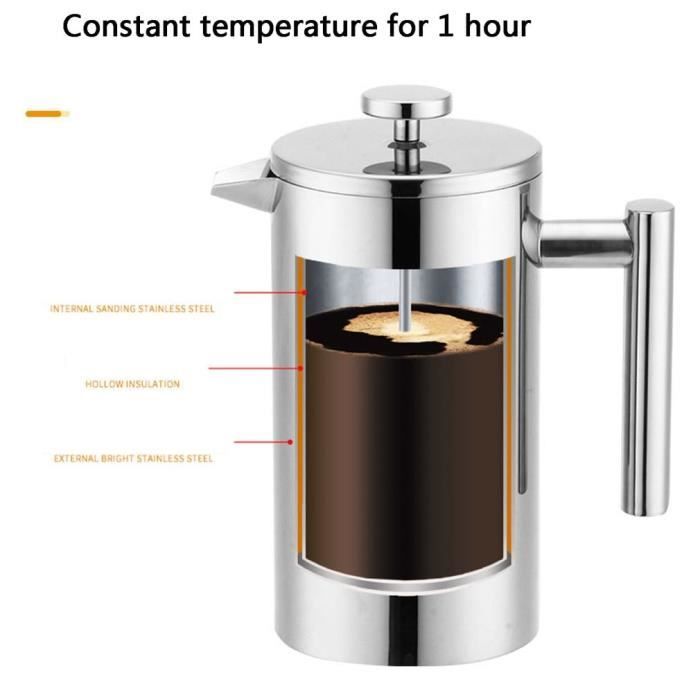Bouilloire Isotherme 2L En Acier Inoxydable 304 - Double Paroi, Maintien Chaud 24h - Pour Café, Thé, Eau Chaude - 11