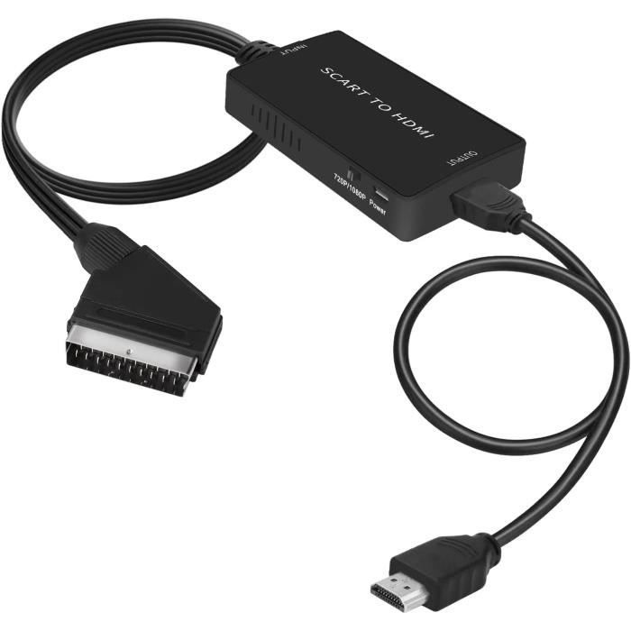 Adaptateur péritel vers HDMI, Convertisseur péritel vers HDMI avec câble -  Cdiscount TV Son Photo