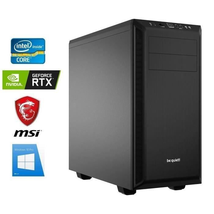 Top achat Ordinateur de bureau PC Gamer I9-9900 - GeForce RTX 2080 8GO SUPER - 32GO RAM - SSD 480GO + HDD 3000GO - WIFI - Be Quiet! Pure Base 600 - Windows 10 pas cher