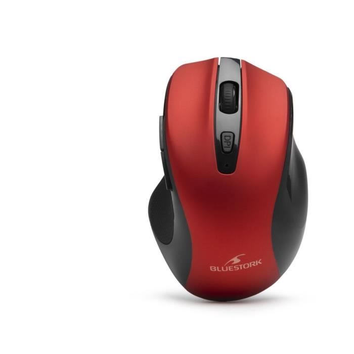 Souris Sans Fil – BLUESTORK – OFFICE 75 – Rechargeable – PC/MAC – Rouge