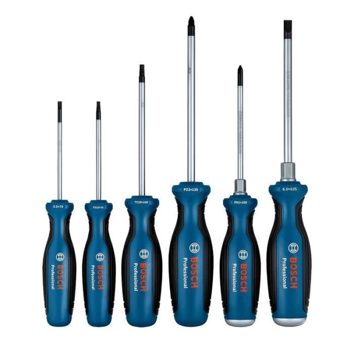 Bosch Set de 6 tournevis plat - vue 2