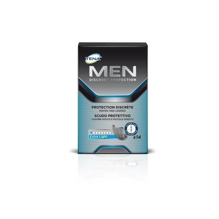 Serviettes hygiéniques pour fuites urinaires Homme TENA Incontinence très légère Lot de 56