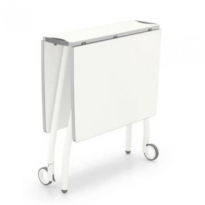 Table Pliante Modulable Blitz Fast Blanche Avec Roulettes Achat