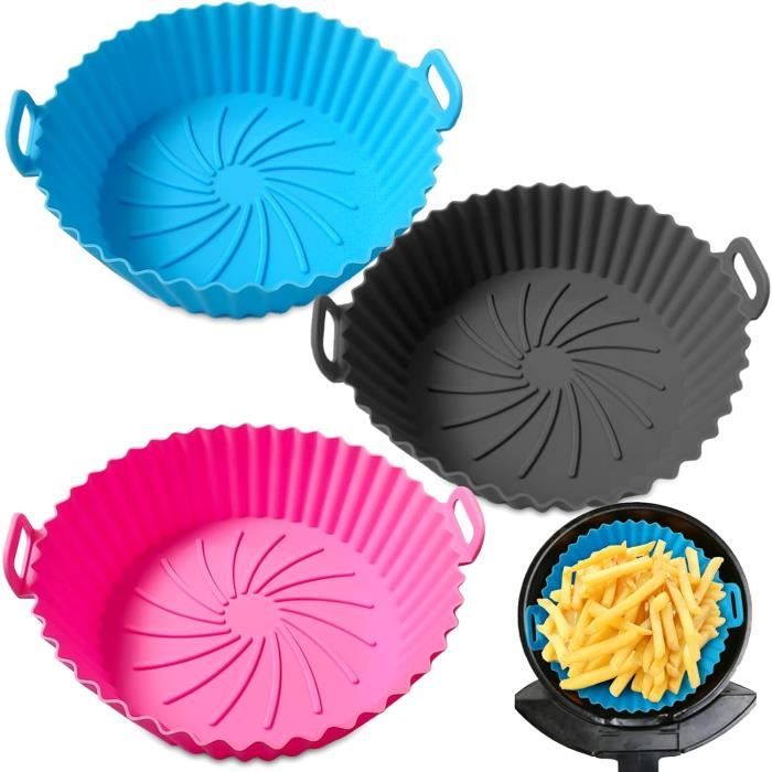3 Doublures Silicone Pour Friteuse à Air - Accessoire Réutilisable Pour Four Et Micro-ondes