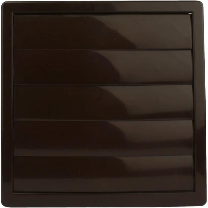 Grille D’aération Carrée En Plastique Noir 125x125 Mm - FP INOX, Fabrication Française, Neuf