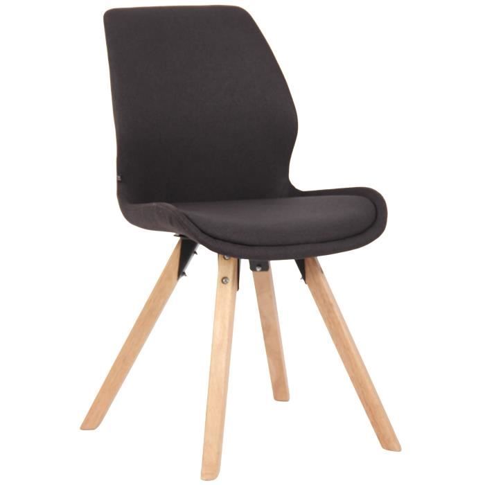 Chaise de Salle à Manger Luna avec pieds en Bois Noir -Tissu Chaise de Salle à Manger Luna avec pieds en Bois Noir -Tissu
