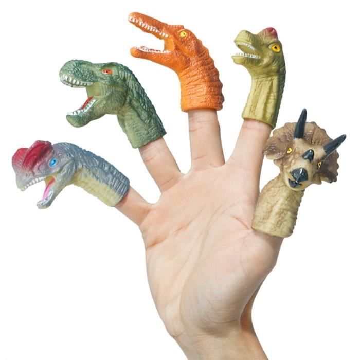 Jouet Doigt Dinosaure – Lot De 10 – Dents Mobiles – Articulations – ABS – Cadeau Fête – Garçon Et Fille