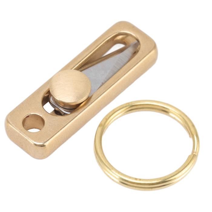 Mini Couteau Porte Clé Couteau Pliant KeyUnity Titane - Lame Remplaçable Pour EDC Mini Couteau De Poche