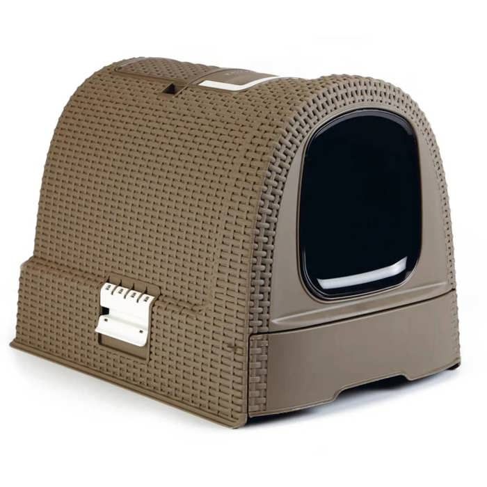 Curver Bac A Litiere Pour Chats 51 X 38 5 X 39 5 Cm Mocca Cdiscount Animalerie