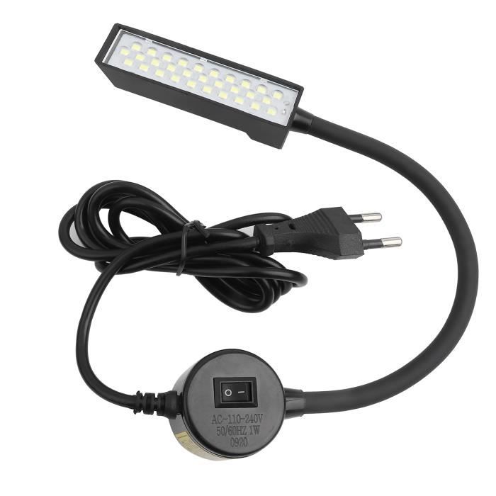 Lampe pour machine à coudre, éclairage LED avec interrupteur marche/arrêt, 30 bandes lumineuses, base magnétique, for établi (AC 110-250V EU