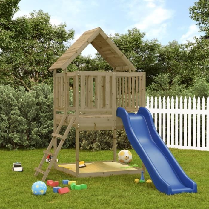 Aire de jeux d'extérieur bois de pin imprégné FR87100