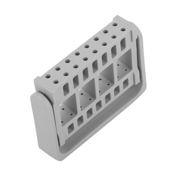 EBTOOLS Boîte de rangement pour forets 16 trous manucure forets support conteneur vitrine ongles