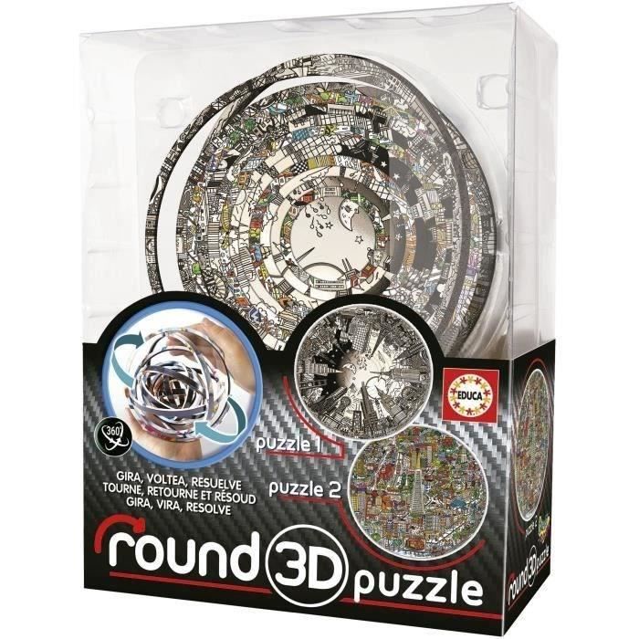 Puzzle 3D rond Charles Fazzino - Educa - 19707 - Dessins animés et BD - Moins de 100 pièces - Mixte