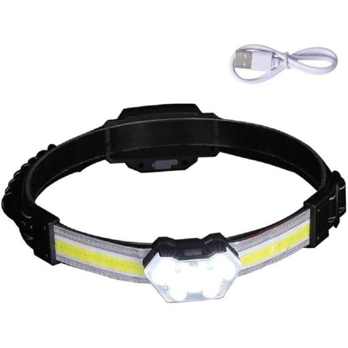 Lampe Frontale Rechargeable GRIFEMA - 8 Modes LED - Étanche IPX4 - Pour Randonnée, Camping, Vélo