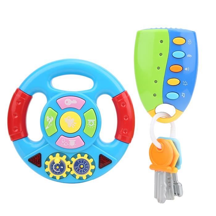 Jouet Volant De Simulation Pour Enfant - Avec Lumières, Sons, Klaxon, Idéal Pour Voyage En Voiture, Matériau ABS Sûr, Cadeau Amusant