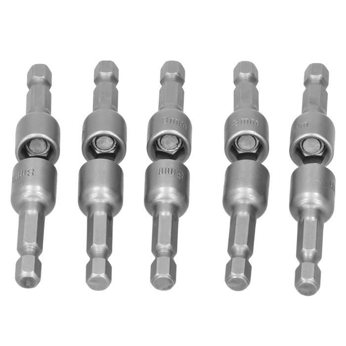 Set De 3 Douilles Magnétiques QUARKZMAN 5.5mm - Pour Outils Électriques - Tige Hex 1/4" - 65mm Long