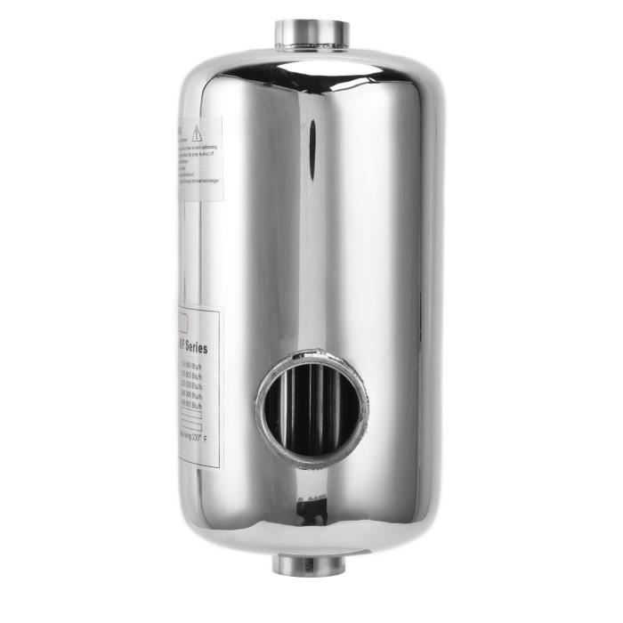 Herrselsam Échangeur De Chaleur Piscine 60 KW Acier Inoxydable - Débit 150 L/min Piscine, 18 L/min Eau Chaude