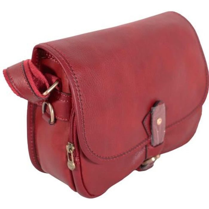 katana sac en cuir porté bandoulière réf 32587 rouge (3 couleurs disponible)