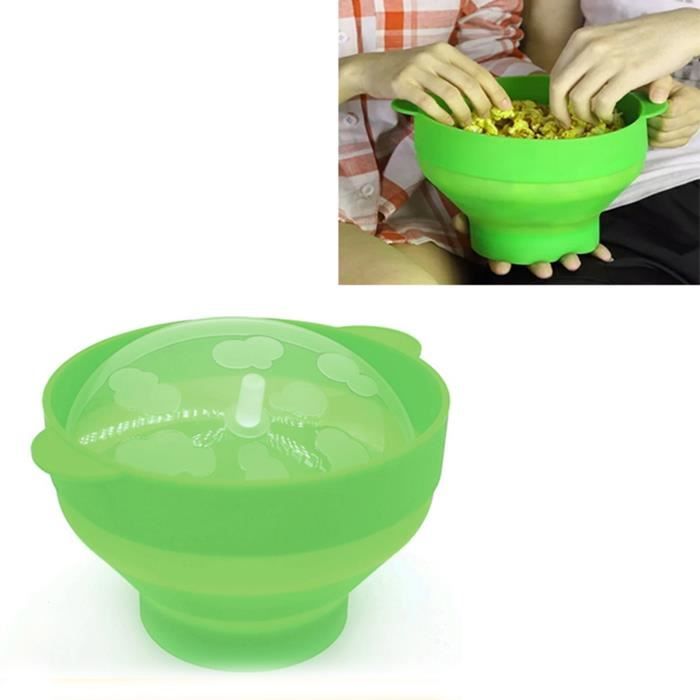 Machine à Popcorn Pour Micro-ondes 2.13L - En Verre Borosilicate Incassable - Passe Au Lave-vaisselle - Rouge