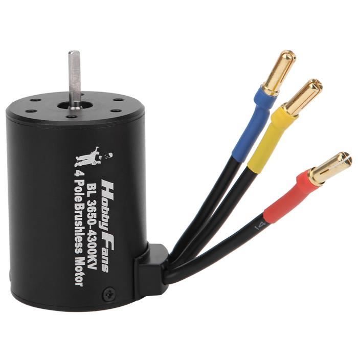 Moteur Brushless RC 4370KV 800W 12V | Pour Voitures 1/10 | 4 Pôles, Roulement ABEC5 | Haute Efficacité, Dissipateur Aluminium | Installation Facile Vis M3