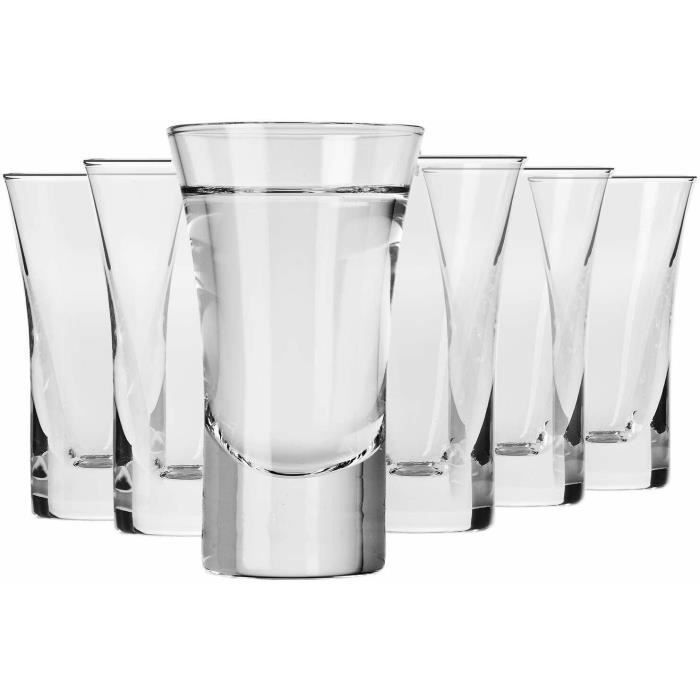Glasmark KROSNO 1992 Verres à Shot Fond Épais Lot De 12 - 55ml Transparent Lave-Vaisselle
