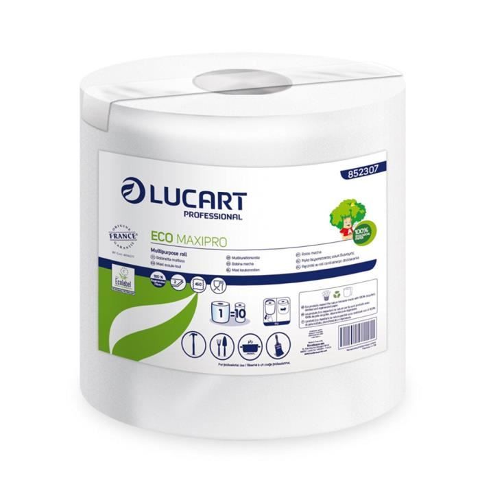 Pack de 96 Lucart Professional 811607 Eco Rouleaux de papier toilette Blanc