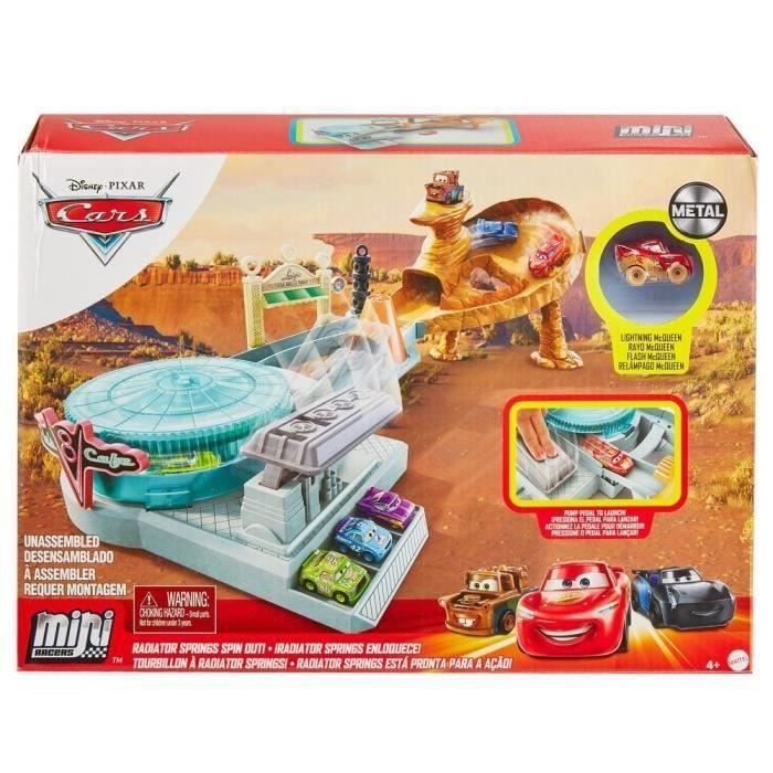 SHOT CASE - Cars Disney Pixar - Coffret piste Radiator Springs Hors de Contrôle Mini Racers - Petite voiture - Circuit - Des 4 ans