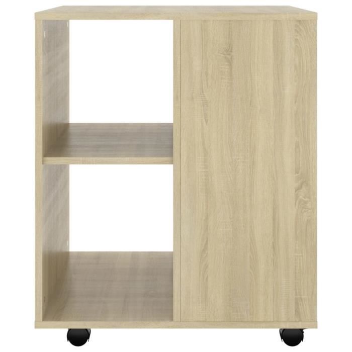 Casiers/armoires de rangement - Armoire à roulettes Chêne Sonoma 60x53x72 cm Aggloméré Mothinessto LY0473