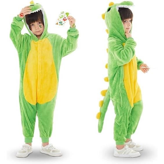 Deguisement Dinosaure Vert Jaune Enfant