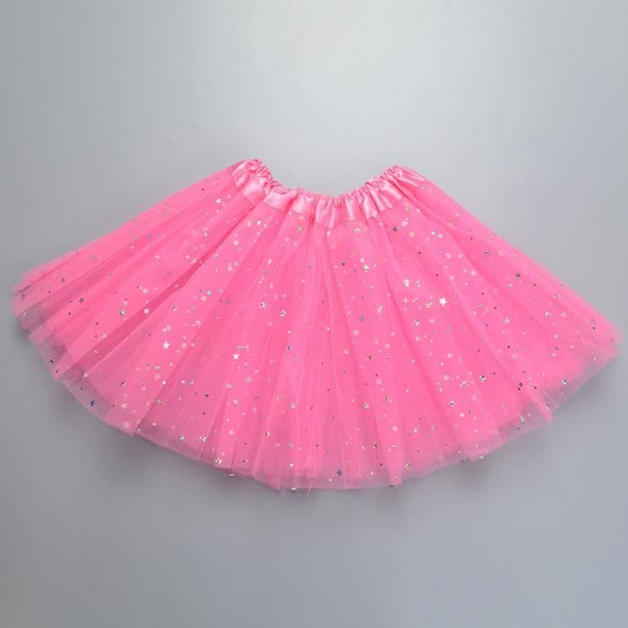 Tutu De Danse Classique - 7 Couches De Tulle - Bleu, Blanc, Argenté - Taille 36 - Fait Main