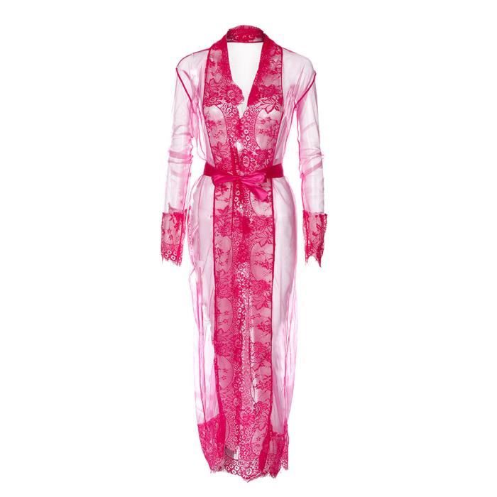 Femmes Sexy Longue Kimono En Soie Robe De Chambre Babydoll