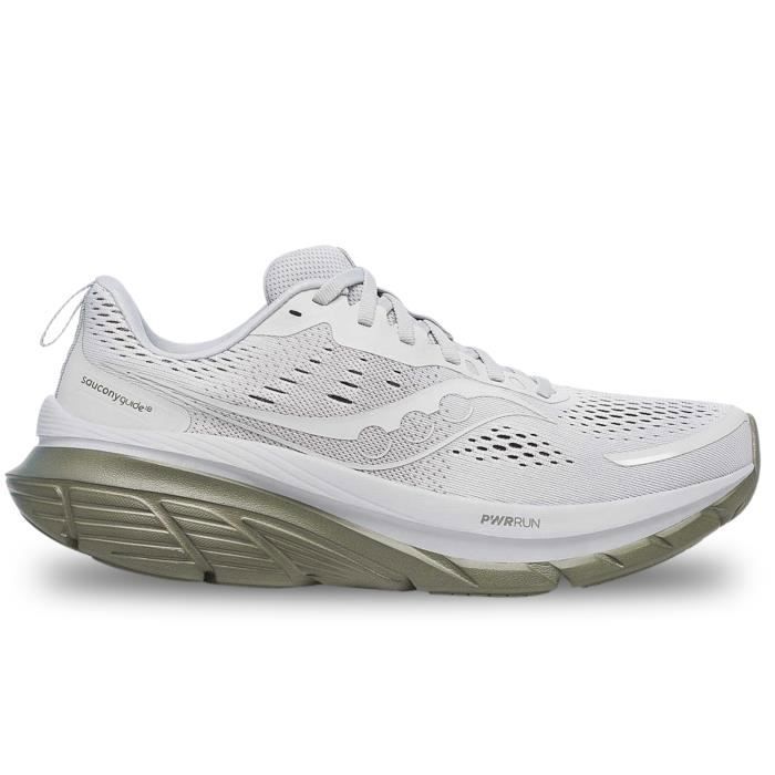 Chaussures De Running Saucony Ride 18 Hommes - Couleur Shadow Vizi, Amorti PWRRUN+, 8 Mm Drop