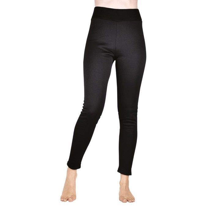 Legging thermique chaud femme taille haute LEGHYG - Pantalon extensible doublé polaire - S